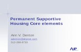 Permanent Supportive Housing Core elements