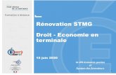 Rénovation STMG Droit - Economie en terminale