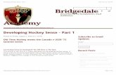 Developing Hockey Sense - Part 1
