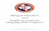 Bilingual Education and English as a Second Language (ESL ...