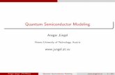 Quantum Semiconductor Modeling - TU Wien
