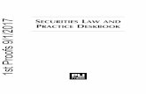 SECURITIES LAW AND 9/1/2017 PRACTICE DESKBOOK