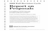 2009 Fall Revision Cycle Report on Proposals - NFPA