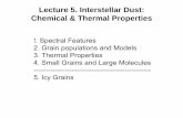 Lecture 5. Interstellar Dust: Chemical & Thermal Properties