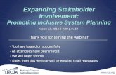 Expanding Stakeholder Involvement