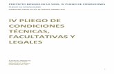 IV PLIEGO DE CONDICIONES TÉCNICAS, FACULTATIVAS Y …