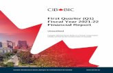 First Quarter (Q1) Fiscal Year 2021-22 Financial Report