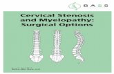 Cervical Stenosis and Myelopathy: Surgical Options
