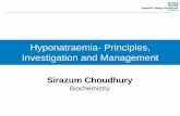Hyponatraemia- Principles, Investigation and Management