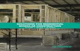 SOLUTIONS FOR RESIDENTIAL MODULAR CONSTRUCTION