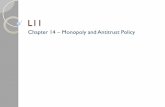 Chapter 14 Monopoly and Antitrust Policy
