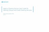 Agency Clearing Service User Guide for Sterling Cheque and ...