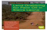 Case Report 2019 Land Grabbing for Palm Oil in Sierra Leone