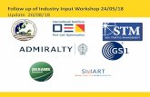 Follow up of Industry Input Workshop 24/05/18