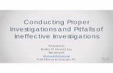 Conducting Proper Investigations and Pitfalls of ...