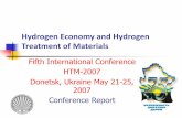 Hydrogen Economy and Hydrogen Treatment of Materials
