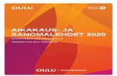 AIKAKAUS- JA SANOMALEHDET 2020 - ouka.fi