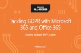 Tackling GDPR with Microsoft 365 and Office 365