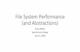 File System Performance - Swarthmore College