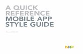 A QUICK REFERENCE MOBILE APP STYLE GUIDE - NXP