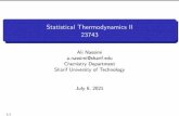Statistical Thermodynamics II 23743