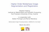 Higher Order Multiphase Image Segmentation and Registration