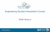 Engineering Studies Preparation Course Math Basics