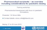 Pharmaceutical excipients –an overview including ...