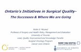 Ontario’s Initiatives in Surgical Quality