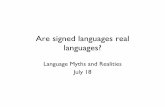 Are signed languages real languages? - University of Chicago
