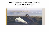 HOLMEN MENIGHET ÅRSMELDING 2015
