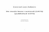 Conrad von Zabern De modo bene cantandi (1473) [published ...