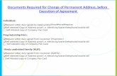 Documents Required for Change of Permanent Address, before ...