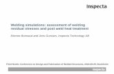 Welding simulations: assessment of welding residual ...