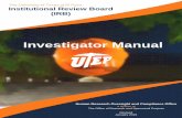 Investigator Manual - University of Texas at El Paso