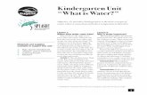 Kindergarten Unit “What is Water?”