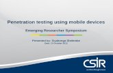 Penetration testing using mobile devices