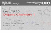Organic Chemistry I University of Illinois at Chicago UIC