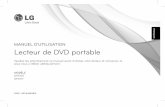 MANUEL D'UTILISATION Lecteur de DVD portable