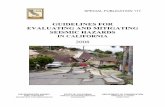 GUIDELINES FOR EVALUATING AND MITIGATING SEISMIC HAZARDS