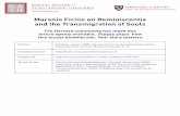 Marsilio Ficino on Reminiscentia and the Transmigration of ...