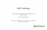 SAT Solving - University of Waterloo