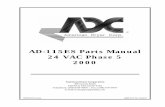 AD-115ES Parts Manual 24 VAC Phase 5 2000