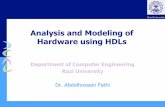 Analysis and Modeling of Hardware using HDLs