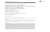 Duration of Allergen Immunotherapy for Long-Term Efficacy ...