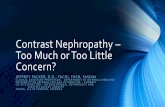 Contrast nephropathy – too much or too little concern