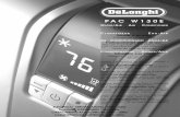 Delonghi PAC W 130 User Guide Manual AIR CONDITIONER ...
