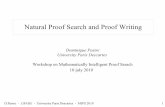 Natural Proof Search and Proof Writing