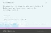Materia: Historia de América I (de los orígenes hasta la ...