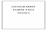 GEOGRAPHY FORM TWO NOTES